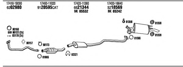 WALKER TO51133 Exhaust System